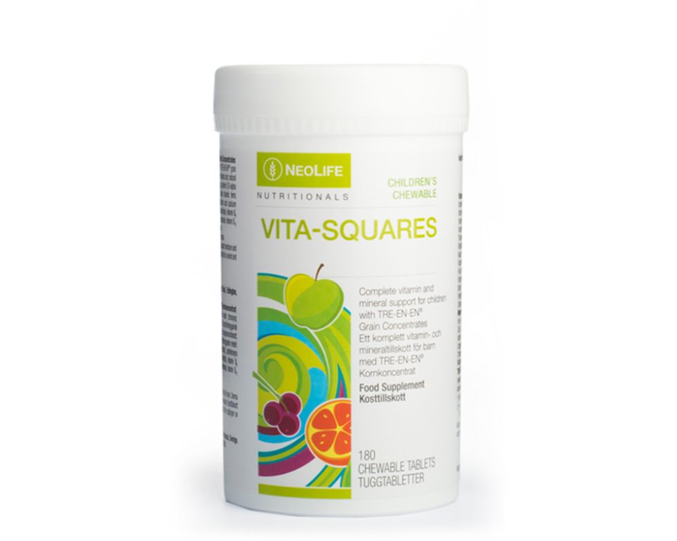 Vita-Squares, Vitaminsko-mineralni dodatak za djecu s Tre-en-en koncentratom žitarica